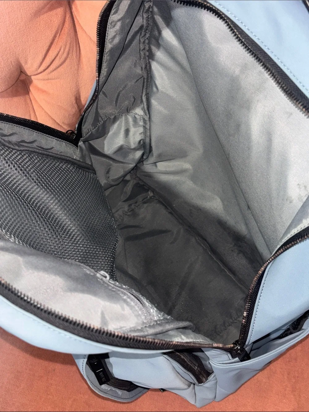 AWAY smoke blue backpack overnight multi pocket travel bag carry on vacation
